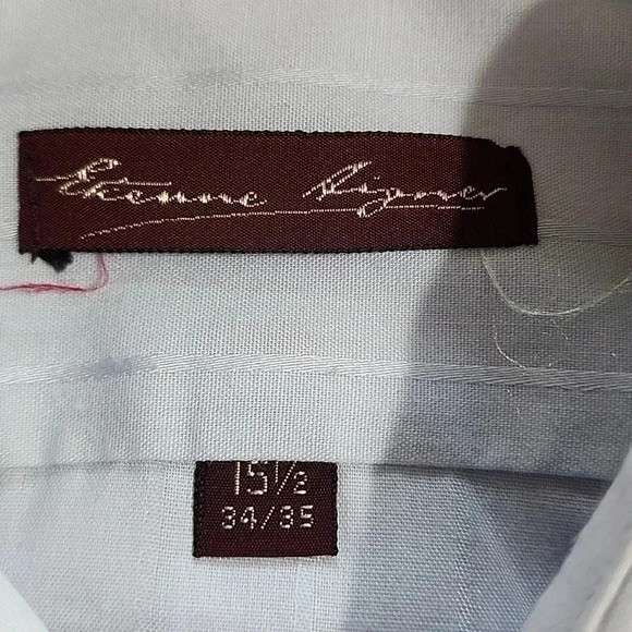 Men's Etienne Aigner Long Sleeve Shirt, Blue, Size 34/35, 15 1/2, Pre-Owned - Picture 7 of 12